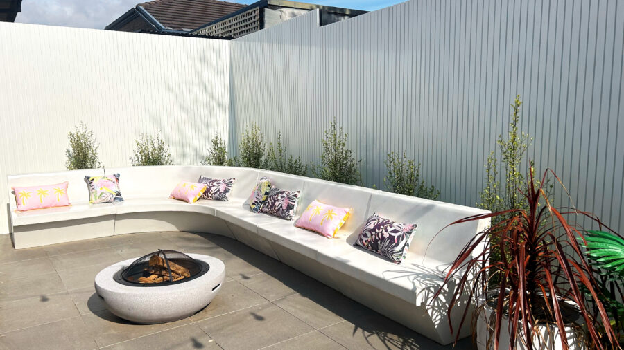 8 Seater Bento Outdoor Bench - GRC Concrete( 1x Arco + 4x Slate) - Image 5