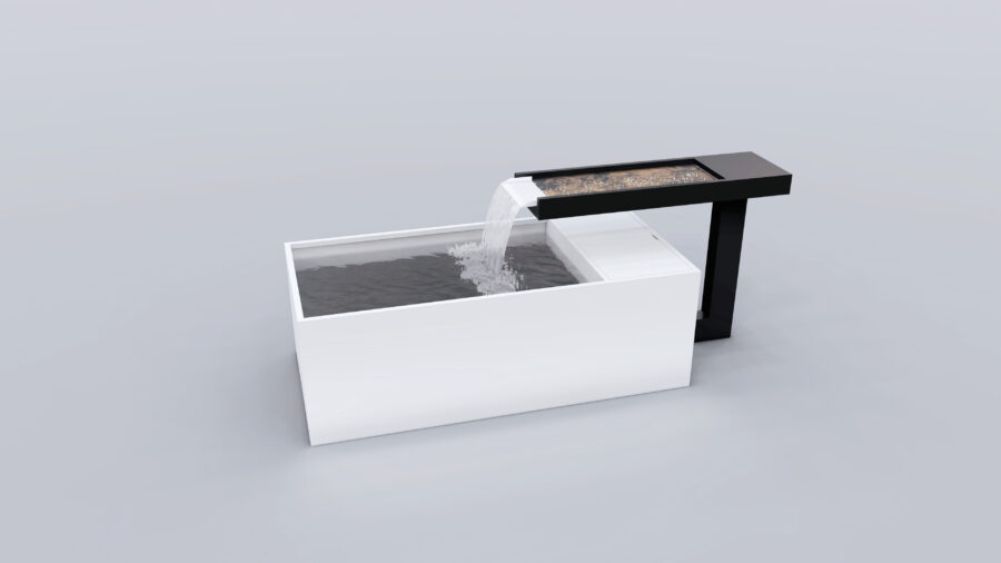 "STARYFALL" Cascading Water Feature with Channel and Basin - Image 11