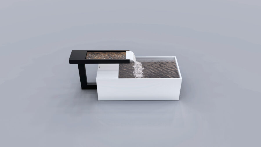 "STARYFALL" Cascading Water Feature with Channel and Basin