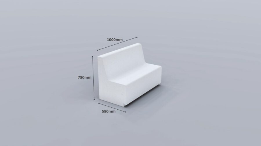 Slate Outdoor Bench - GRC Concrete - Image 3