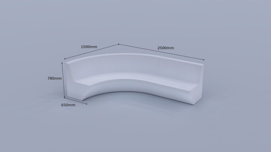 3 Seaeter Bento Outdoor Bench- GRC Concrete (1x Arco +1x Slate Combo) - Image 5