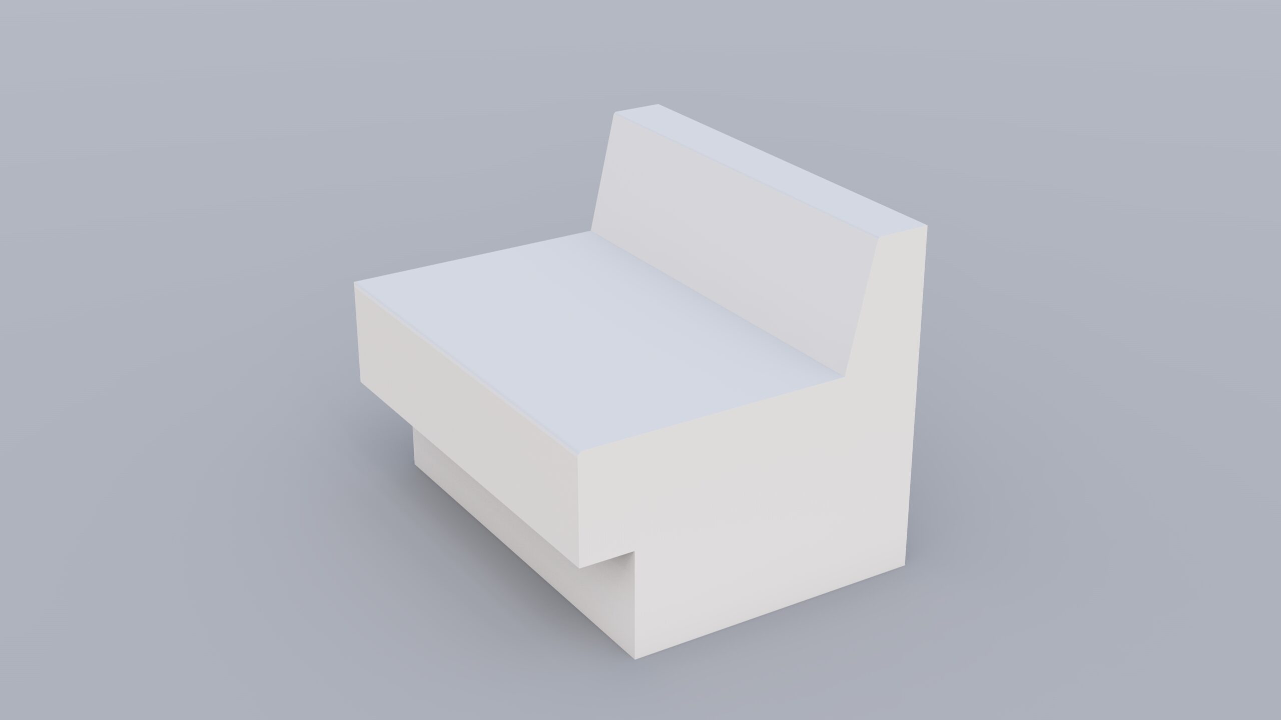 Moon 01 Outdoor Bench – GRC Concrete - Image 4