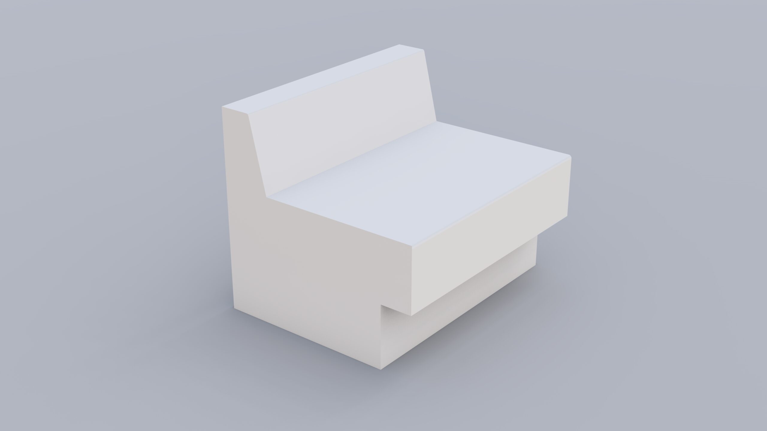 Moon 01 Outdoor Bench – GRC Concrete - Image 5