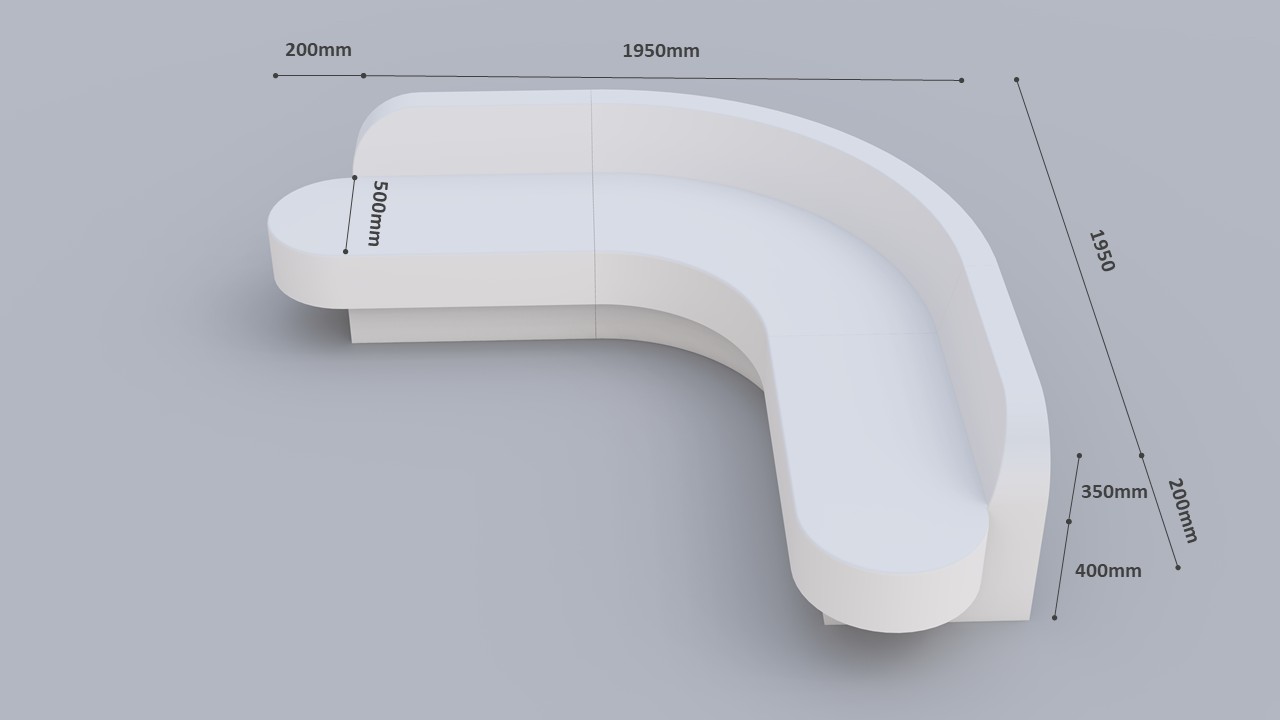 'MOON' 4 Seater (1xCurva +1 x Left edge +1x Right edge modules) - Image 6